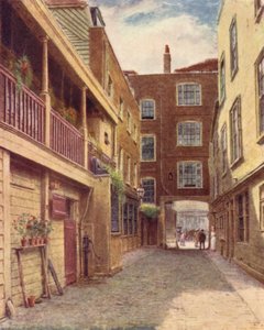 Patio de Old Bell Inn, Holborn, desde el norte, 1897 de Philip Norman
