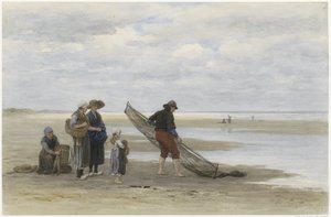 Pescador de gambas en la playa
Pêcheur de crevettes (título en el objeto) de Philip Sadée