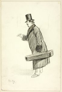 Hombre con estuche de violín de Philip William May