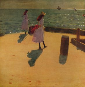 En el muelle de Walberswick, c1887 de Philip Wilson Steer
