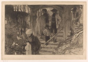 Los agricultores bajan un tramo de escaleras
Baptême à Fribourg (título original) de Philip Zilcken (signed by artist)