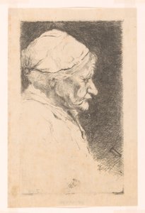 Retrato de una anciana, en perfil de Philip Zilcken