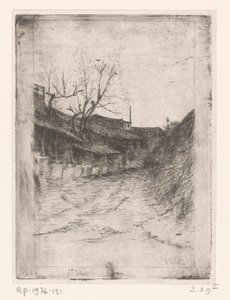 Camino a lo largo de los edificios y los árboles
La Bièvre (título original) de Philip Zilcken