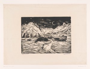 Paisaje nocturno montañoso de Philipp Bauknecht