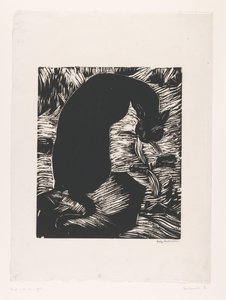 Gato negro mirando por encima del hombro de Philipp Bauknecht