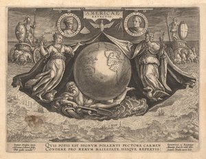 Portada de Americae Retectio de Philipp Galle