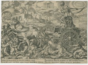 El triunfo de la muerte, c. 1565 de Philipp Galle