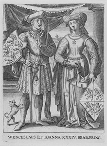 Wenceslao I, Duque de Luxemburgo y Juana, Duquesa de Brabante, ca. 1600 de Philipp Galle