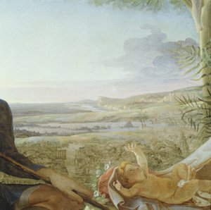 Niño Jesús y paisaje (detalle) de Philipp Otto Runge