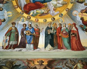 Dante y Beatriz hablan con los maestros de la sabiduría, de 