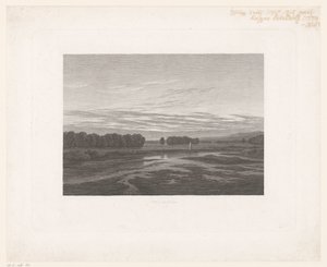 Vista del Elba Abend an der Elba de Philipp Veith