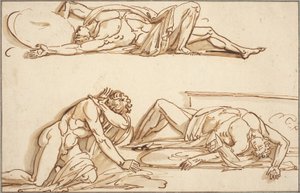 Aquiles y Patroclo de Philippe Auguste Hennequin