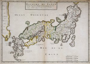 Mapa geográfico de Japón realizado por el padre Philippe Briet, jesuita y erudito francés (1601-1668). París, NL de Philippe Briet
