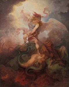 El ángel que ata a Satán de Philippe Jacques de Loutherbourg