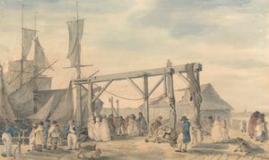 La llegada de un Hoy a Margate de Philippe Jacques de Loutherbourg