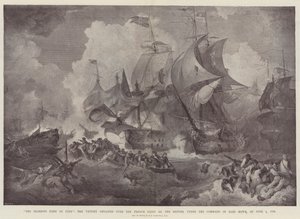 El glorioso primero de junio, la victoria obtenida sobre la flota francesa por los británicos, bajo el mando del conde Howe, el 1 de junio de 1794