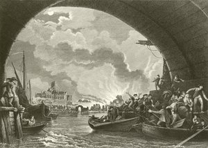 El Gran Incendio de Londres de Philippe Jacques de Loutherbourg