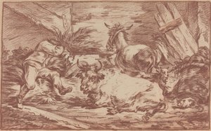Animales en un Establo de Philippe Jacques de Loutherbourg II