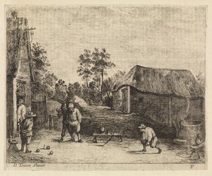 Los granjeros juegan a la petanca de Philippe Lambert Joseph Spruyt