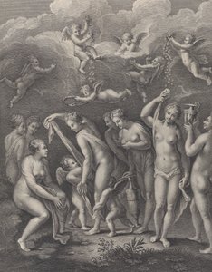 Hera, Afrodita y Atenea preparándose para el concurso de belleza