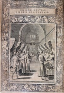 Tabla de Estatutos de la Orden de Malta “Statuta Hospitalis Hervsalem” (caballeros cuidando a los enfermos), por Philippe Thomassin, finales del siglo XVI de Philippe Thomassin