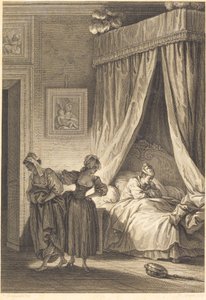La apuesta de las tres comadres: La sirvienta de Philippe Triere and Antoine Jean Duclos after Jean Honoré Fragonard