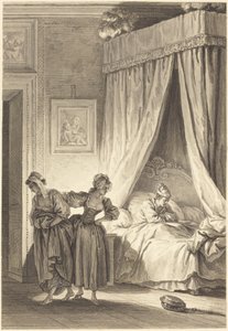 La apuesta de las tres comadres: La sirvienta de Philippe Triere and Antoine Jean Duclos after Jean Honoré Fragonard