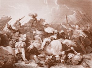 Batalla de Bosworth Field de Philippe de (after) Loutherbourg