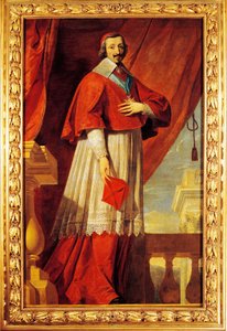 Francia, Fontaine Chaalis, Retrato del estadista y clérigo francés, Cardenal Richelieu de Philippe de (school of) Champaigne