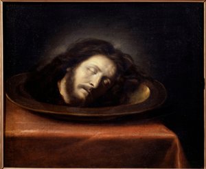 Cabeza de San Juan Bautista en un plato