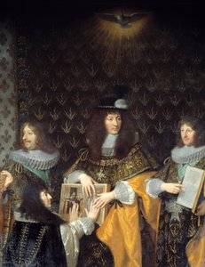 El Rey Luis XIV recibe al caballero de la Orden del Espíritu Santo (detalle) de Philippe de Champaigne