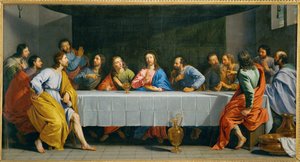 La Cene, digamos La petite Cene - la Última Cena ... de Philippe de Champaigne