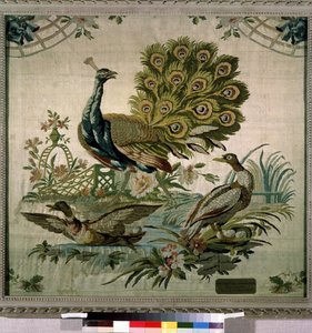 "Tapiz del pavo real" de Philippe de Lassalle (1723-1805) 1770 Museo del Hermitage, San Petersburgo de Philippe de Lassalle