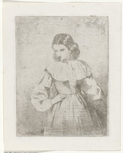 retrato, de, un, mujer joven de Philippus Anthonius Alexander Kanne
