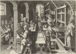 imprenta Nuevos inventos y descubrimientos (título de la serie) Nova Reperta (título de la serie) de Philips Galle (attributed to workshop of)