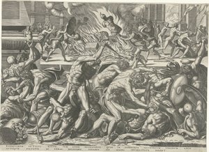 lucha de gladiadores de Philips Galle
