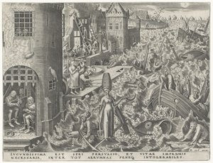 Montón Spes (título sobre el objeto) Las siete virtudes (título de la serie) de Philips Galle