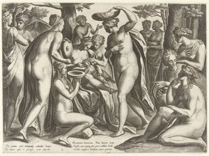 Educación de Adonis La historia de Adonis (título de la serie) de Philips Galle