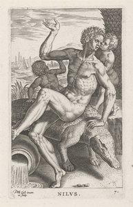 Riviergod Nilo Nilvs (título sobre objeto) Rivier- en zeegoden (título de la serie) Elegantes retratos de los semidioses marinos y los leones marinos (título de la serie)