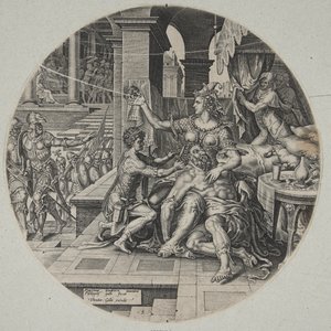 Sansón y Dalila de Philips Galle