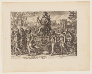 El poder del rey [3 Esdras 4:3-8], de Los cuatro poderes más fuertes de Philips Galle