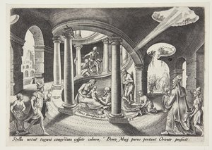 La adoración de los Magos de Philips Galle