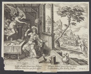 El ángel apareciendo a San Felipe de Philips Galle