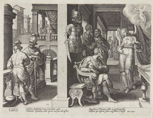 El ángel enviando a Cornelio por San Pedro