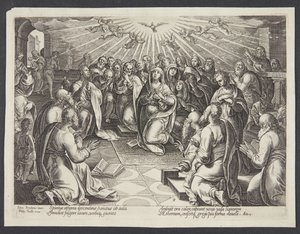 El descenso del Espíritu Santo de Philips Galle