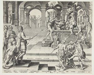 La matanza de los sacerdotes de Samaria de Philips Galle