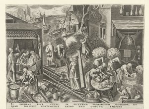Precaución Prudentia (título sobre objeto) Las siete virtudes (título de la serie) de Philips Galle