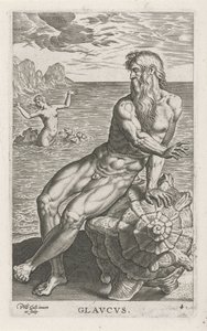 Zeegod Glauco Glavcvs (título sobre el objeto) Rivier-en zeegoden (título de la serie) Imágenes bellamente escritas de los semidioses de los Marini y sus amigos (título de la serie)