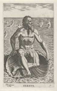 Zeegod Nereo Nerevs (título sobre objeto) Rivier-en zeegoden (título de la serie) Imágenes bellamente escritas de los semidioses de los Marini y sus amigos (título de la serie)