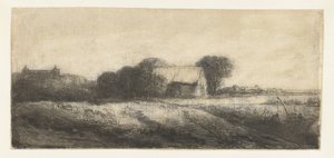Paisaje con un pescador en un bote de Philips Koninck (attributed to)